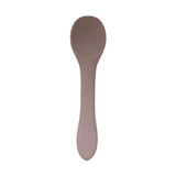 Siliconen lepel met handige grip, perfect voor kleine kinderhandjes.