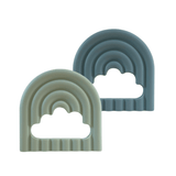 Maia teething ring rainbow l 2-pack GreenBlue