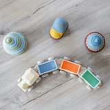 Fluisterspeelgoed ontdekkingsset blauw, sfeerfoto. 